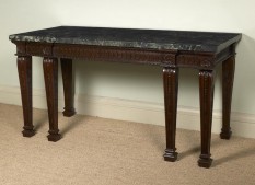 Unusual Carved Mahogany Side Table