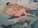 Carolyn Barker-Mill,' Cupid's Dart', Tapestry Cushion, 2011