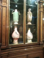 Charlotte Hodes Ceramics in Owen Jones cabinet, c. 1865.