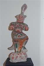 Tang pottery ' Lokapala', 7/8th c. CE, H: 47cm (18.8cm)
Dries Blitz
